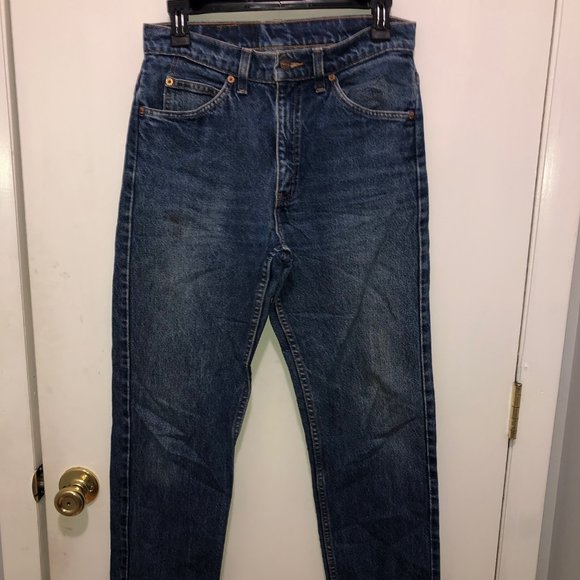 Vintage Levis 505 Regular Fit Straight Leg Orange Tab Mens 31X32 Actual 30X31